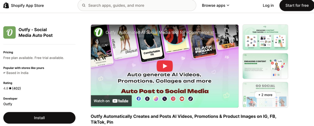 outfy app on shopify